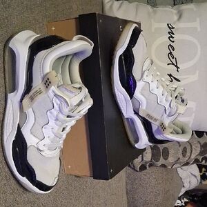 Jordan MA2 White and Black Sneakers